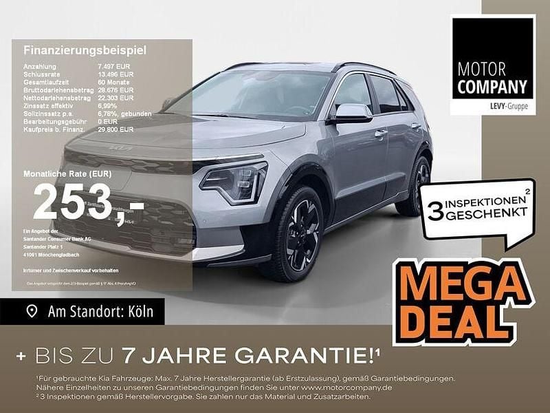 (klg) stahlgrau met. Gebraucht 2024 Kia e-Niro Inspiration SUV | 28.800 € (Guter Preis) - Bild 1/4
