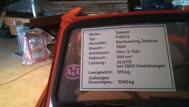 Gebraucht Trabant 601 35 PS (25 kW) 1984 Rot Cabrio