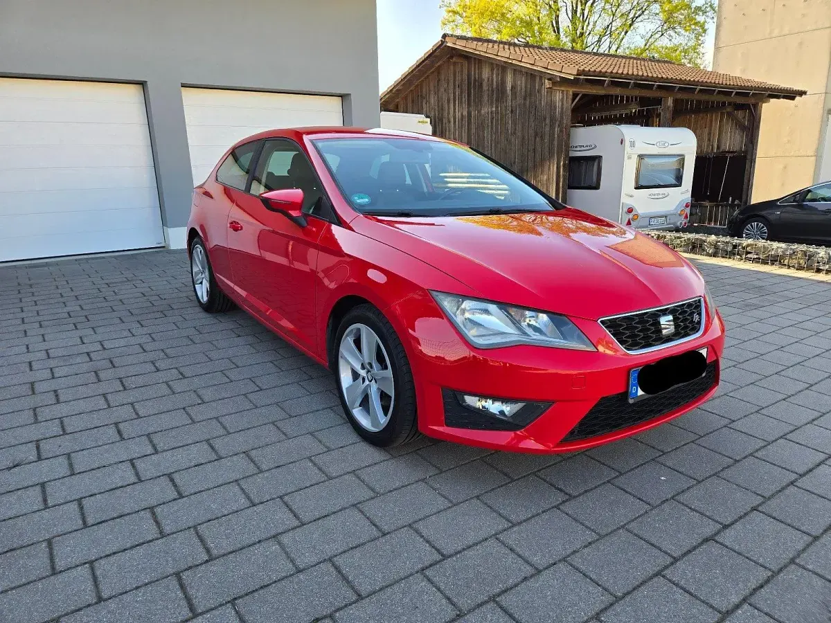 Usata Seat Leon FR 122 CV (89 kW) 2013 Rosso Coupé