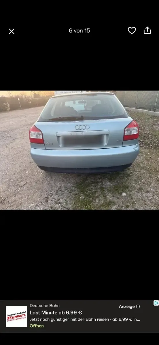 Gebraucht Audi A3 102 PS (75 kW) 2001 Blau Kleinwagen