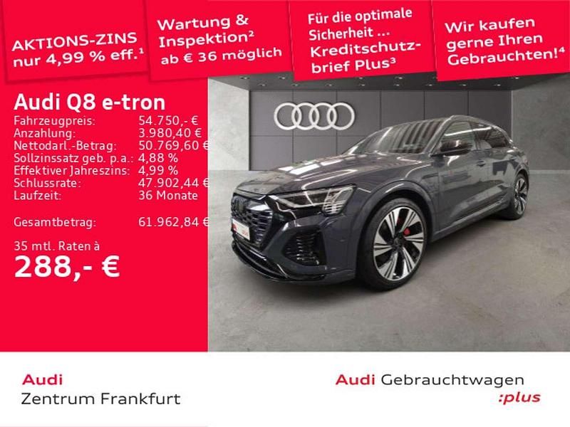 Gebraucht Audi Q8 e-tron S-Line 300 kW (408 PS) 2023 Magnetgrau SUV