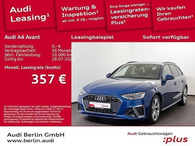 Ascariblau metallic Gebraucht 2023 Audi A4 S-Line Kombi | 36.950 € (Fairer Preis) - Bild 1/3