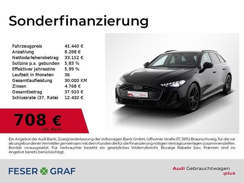 Mythosschwarz metallic Gebraucht 2025 Audi A5 Ambiente Kombi | 41.440 € - Bild 1/4