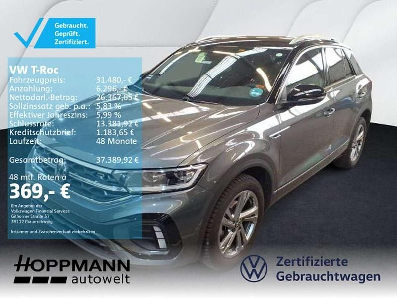 Indiumgrau metallic Gebraucht 2025 VW T-Roc R-line SUV | 31.480 € (Guter Preis) - Bild 1/3