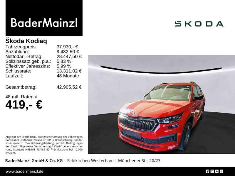 Rot Gebraucht 2022 Skoda Kodiaq SportLine SUV | 37.930 € (Fairer Preis) - Bild 1/3