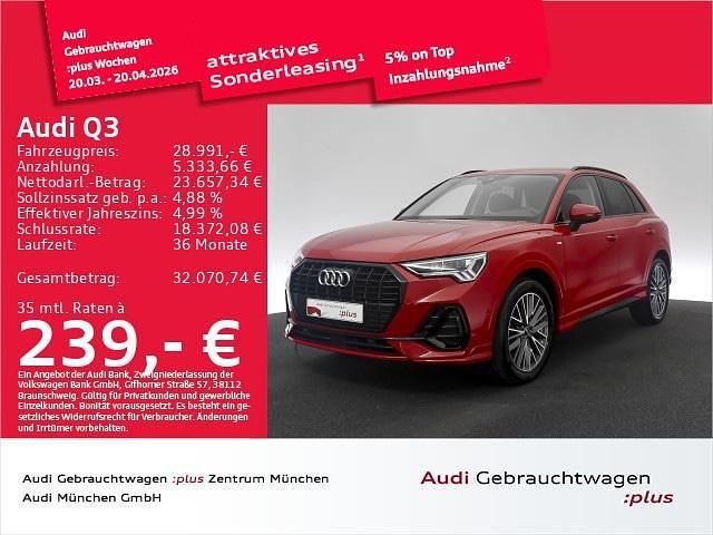 Gebraucht Audi Q3 S-Line 150 PS (110 kW) 2022 Tangorot metallic SUV