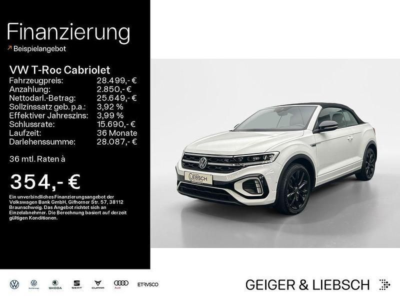 Pure white/schwarz Gebraucht 2022 VW T-Roc Cabriolet Style Cabrio | 28.499 € (Fairer Preis) - Bild 1/4