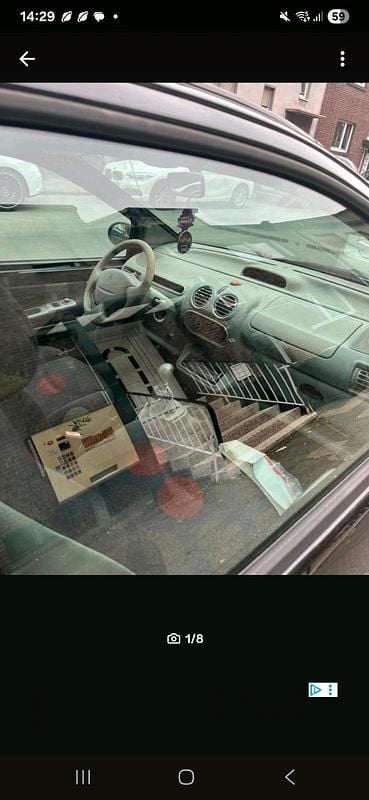 Schwarz Gebraucht 2000 Renault Twingo Kleinwagen | 950 € - Bild 1/4