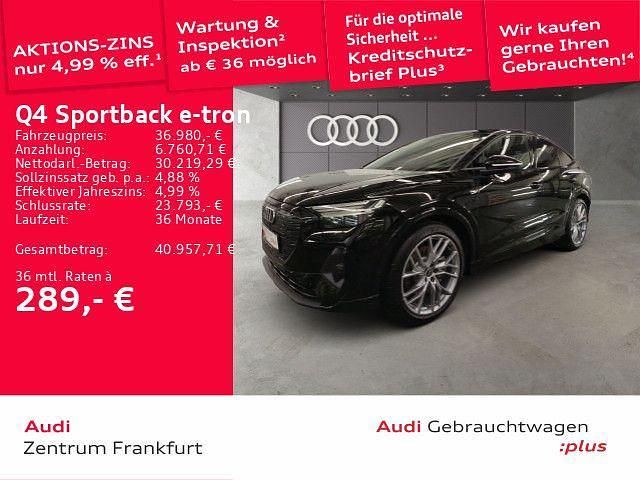 Mythosschwarz metallic Gebraucht 2023 Audi Q4 Sportback e-tron Ambiente SUV | 36.980 € (Fairer Preis) - Bild 1/2