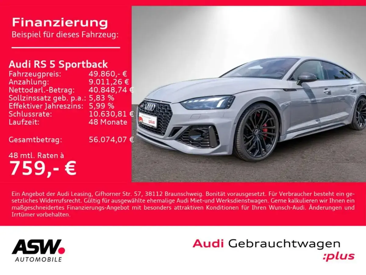 Gebraucht Audi RS5 450 PS (330 kW) 2020 Nardograu Coupé