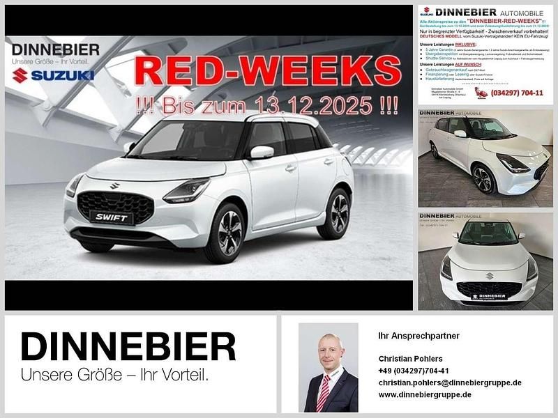 Weiß (metallic) Gebraucht 2025 Suzuki Swift Comfort+ Kleinwagen | 16.990 € (Fairer Preis) - Bild 1/2
