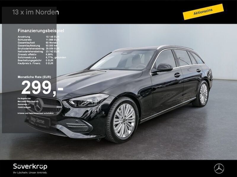 Schwarz Gebraucht 2023 Mercedes C200 Avantgarde Limousine | 31.890 € (Superpreis) - Bild 1/4