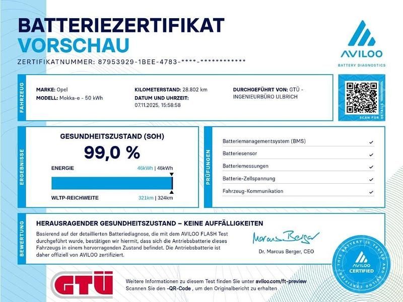 Gebraucht Opel Mokka-e Edition 100 kW (136 PS) 2022 Schwarz SUV