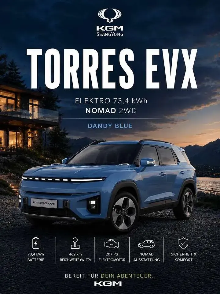 Neu KGM Torres 152 kW (207 PS) 2026 Dandy blue SUV