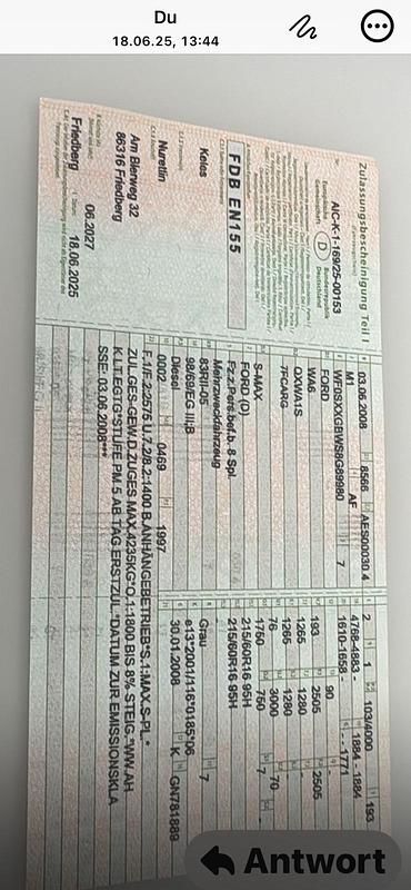 Gebraucht Ford S-MAX 150 PS (110 kW) 2008 Grau Van / Kleinbus