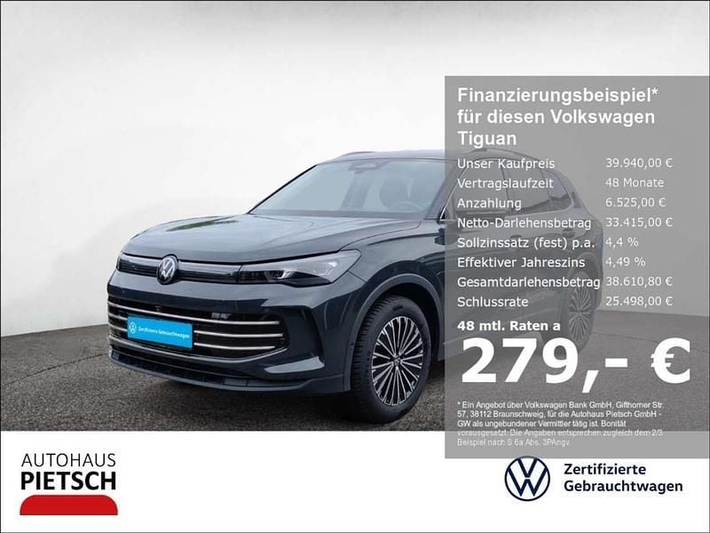 Grau Gebraucht 2024 VW Tiguan Elegance SUV | 39.940 € (Fairer Preis) - Bild 1/3