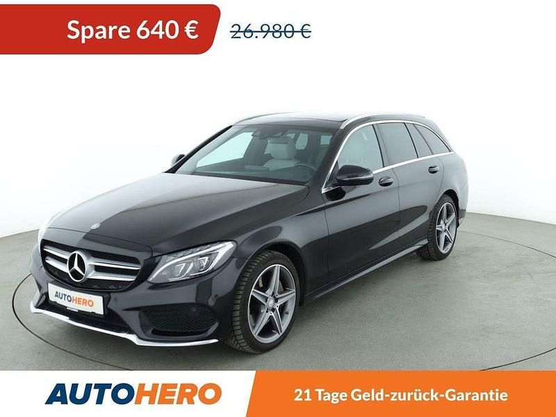 Schwarz Gebraucht 2016 Mercedes C400 AMG line Limousine | 26.340 € (Fairer Preis) - Bild 1/3