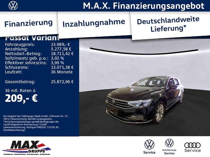 Deep black perleffekt Gebraucht 2022 VW Passat Elegance Kombi | 23.989 € (Fairer Preis) - Bild 1/3