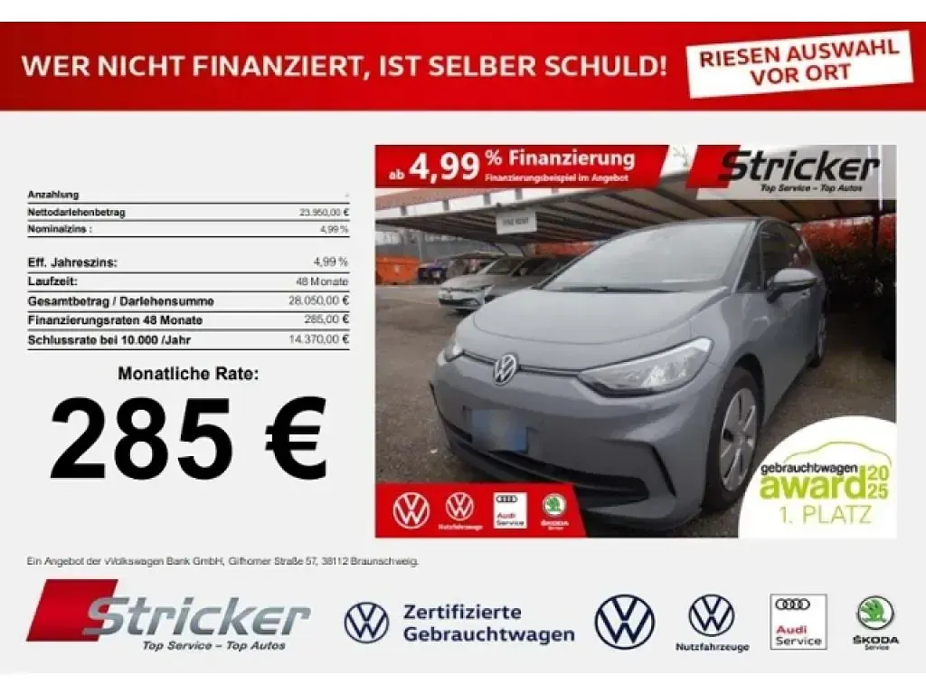 Gebraucht VW ID.3 Pro 150 kW (204 PS) 2024 Mondsteingrau Kleinwagen