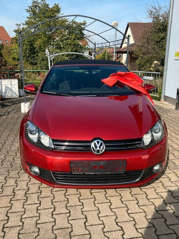 Rot Gebraucht 2014 VW Golf Cabriolet Life Cabrio | 8.999 € (Guter Preis) - Bild 1/4