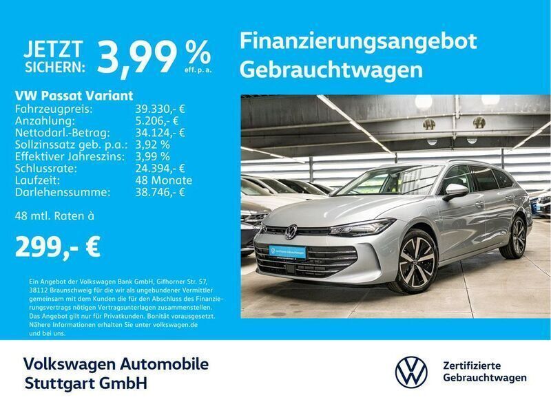 Oyster silver metallic Gebraucht 2024 VW Passat Business Kombi | 39.330 € - Bild 1/3