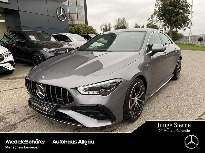 Grau Gebraucht 2024 Mercedes CLA35 AMG Premium Limousine | 50.960 € - Bild 1/4