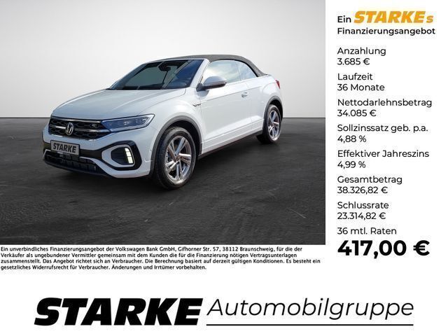 Weiß Gebraucht 2025 VW T-Roc Cabriolet R-line Cabrio | 37.770 € (Fairer Preis) - Bild 1/3