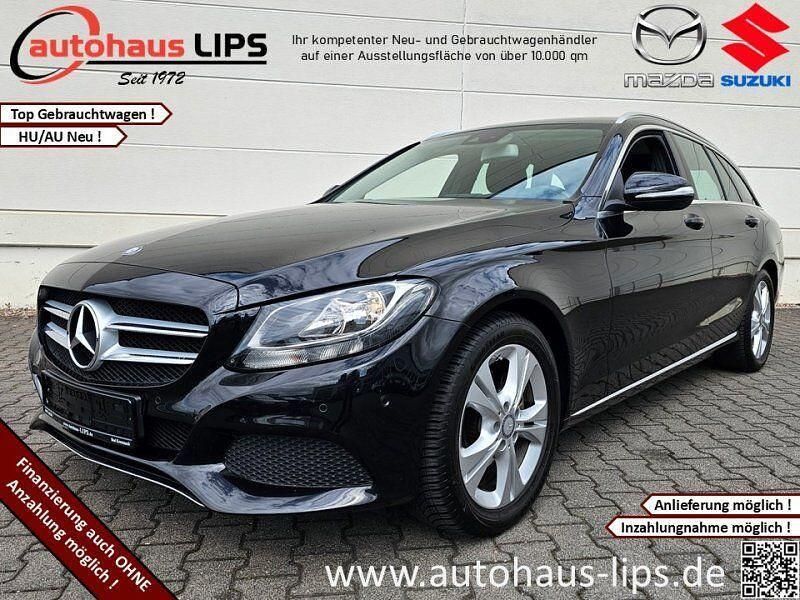 Obsidianschwarz metalliclack Gebraucht 2015 Mercedes C220 Avantgarde Kombi | 18.990 € (Teuer) - Bild 1/4