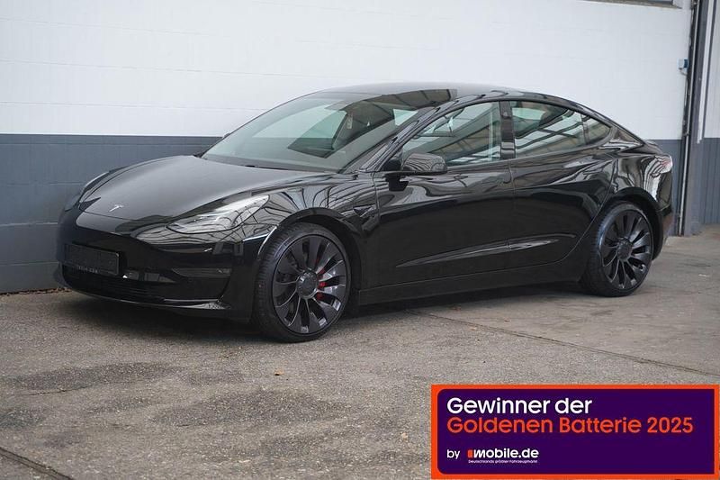 Schwarz Gebraucht 2021 Tesla Model 3 Performance Limousine | 29.550 € (Fairer Preis) - Bild 1/4