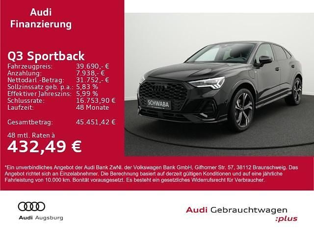 Mythosschwarz metallic Gebraucht 2022 Audi Q3 Sportback S-Line SUV | 39.690 € (Etwas zu teuer) - Bild 1/4