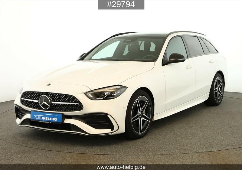 Weiß Gebraucht 2022 Mercedes C220 AMG Limousine | 35.590 € (Teuer) - Bild 1/4