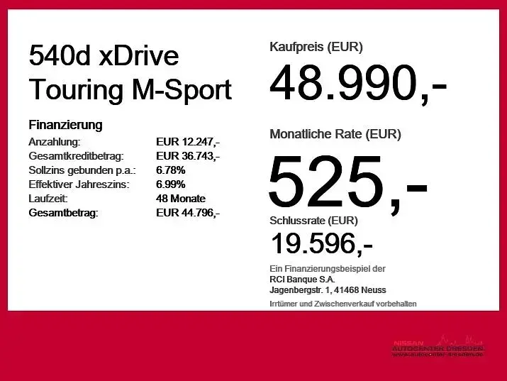 Gebraucht BMW 540 M Sport 340 PS (250 kW) 2023 Weiß Kombi