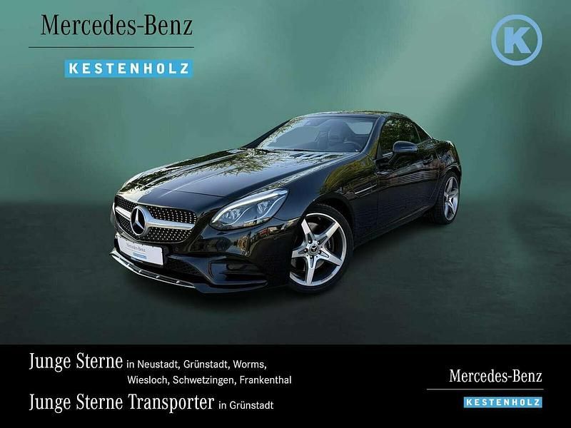 Lack obsidianschwarz Gebraucht 2019 Mercedes SLC200 AMG Cabrio | 34.880 € (Teuer) - Bild 1/4