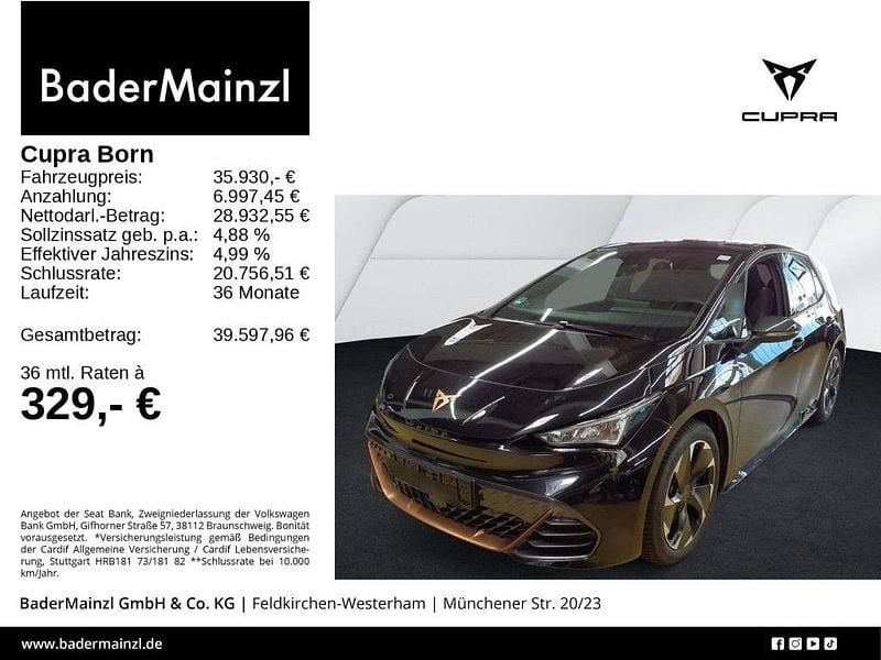 Midnight black metallic Gebraucht 2025 Cupra Born Kleinwagen | 35.930 € (Guter Preis) - Bild 1/3