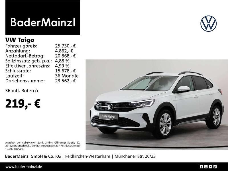 Pure white Gebraucht 2024 VW Taigo Life SUV | 25.730 € (Fairer Preis) - Bild 1/3