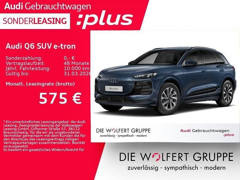 Plasmablau metallic Gebraucht 2024 Audi Q6 e-tron Performance SUV | 61.950 € (Superpreis) - Bild 1/4