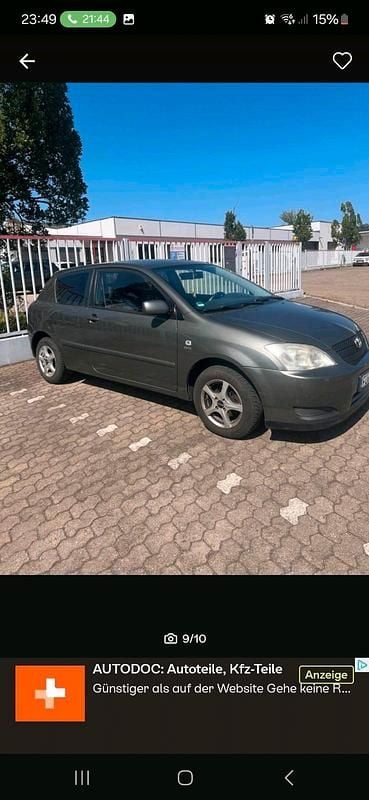 Gebraucht Toyota Corolla 97 PS (71 kW) 2002 Silber Kleinwagen