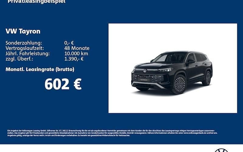 Neu VW Tayron Elegance 150 PS (110 kW) 2026 Schwarz SUV