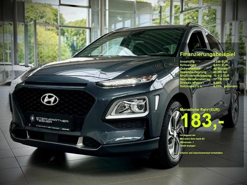 Grau Gebraucht 2020 Hyundai Kona SUV | 16.190 € (Etwas zu teuer) - Bild 1/3