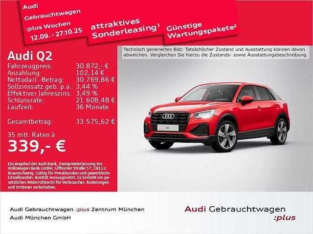 Progressivrot metallic Gebraucht 2024 Audi Q2 Advanced SUV | 30.872 € (Fairer Preis) - Bild 1/2