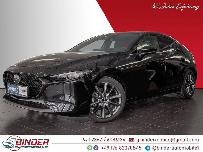 Jet black Neu 2024 Mazda 3 Exclusive-Line Limousine | 25.999 € (Fairer Preis) - Bild 1/4