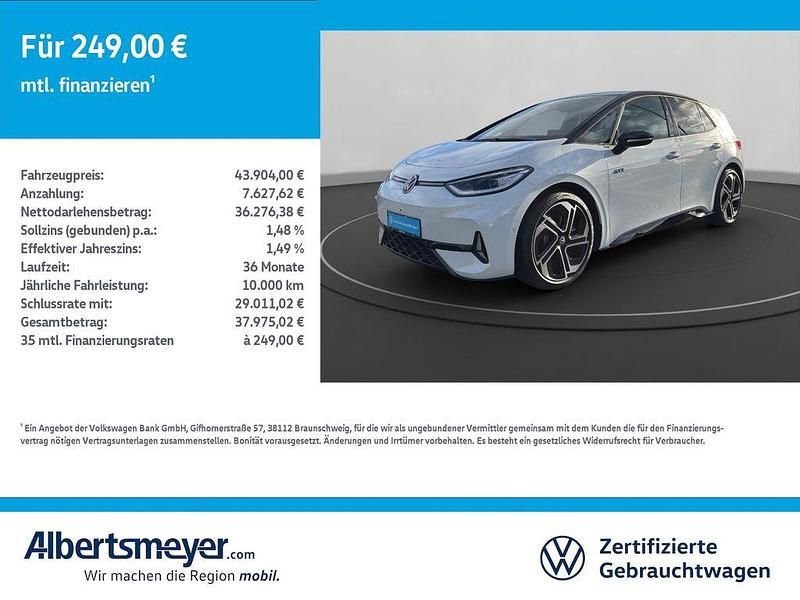 Weiß Gebraucht 2024 VW ID.3 GTX Kleinwagen | 43.904 € - Bild 1/4