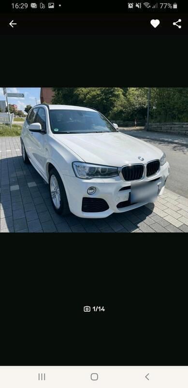Weiß Gebraucht 2014 BMW X3 M Sport SUV | 14.950 € (Fairer Preis) - Bild 1/4