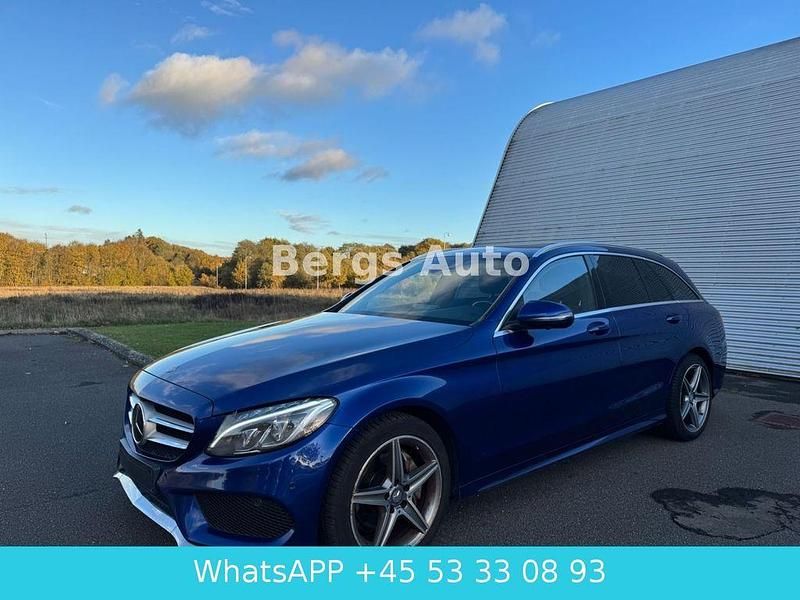 Blau Gebraucht 2015 Mercedes C220 AMG Limousine | 15.400 € (Guter Preis) - Bild 1/4