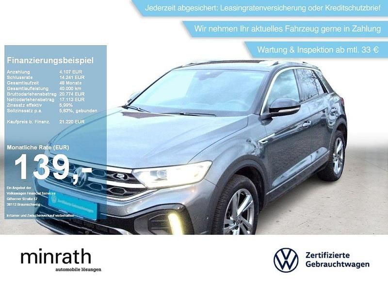 Grau Gebraucht 2023 VW T-Roc R-line SUV | 21.219 € (Guter Preis) - Bild 1/4