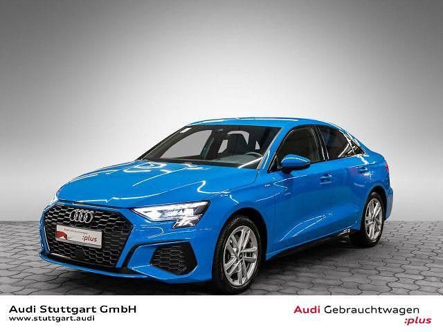 Blau Gebraucht 2021 Audi A3 S-Line Limousine | 29.840 € (Teuer) - Bild 1/4
