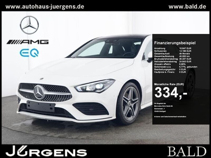 Weiss polarweiss Gebraucht 2023 Mercedes CLA200 AMG Coupé | 35.870 € (Fairer Preis) - Bild 1/4