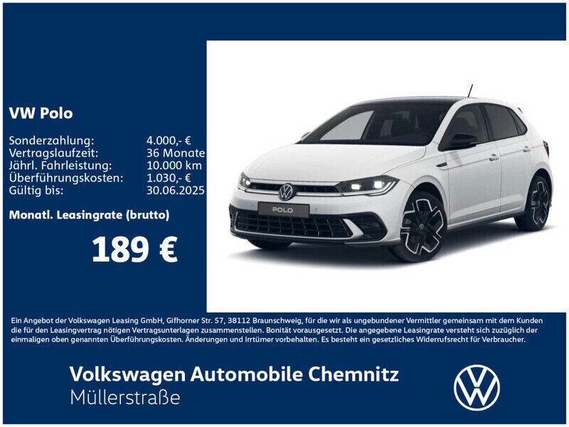 Weiß Gebraucht 2022 VW Polo R-line Kleinwagen | 31.490 € - Bild 1/4