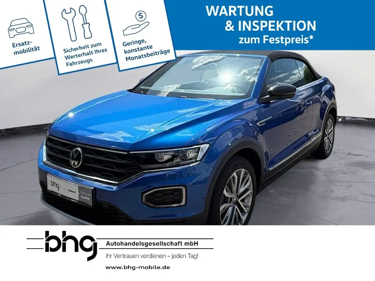 Gebraucht VW T-Roc Cabriolet Style 150 PS (110 kW) 2021 Blau Cabrio