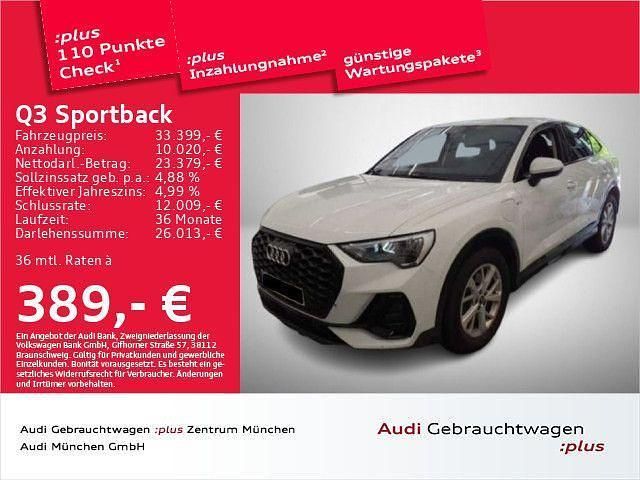 Weiß Gebraucht 2021 Audi Q3 Sportback S-Line SUV | 33.399 € (Fairer Preis) - Bild 1/2